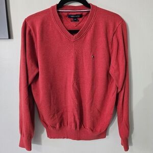 Tommy Hilfiger 100% Cotton V Neck Sweater, S, EUC